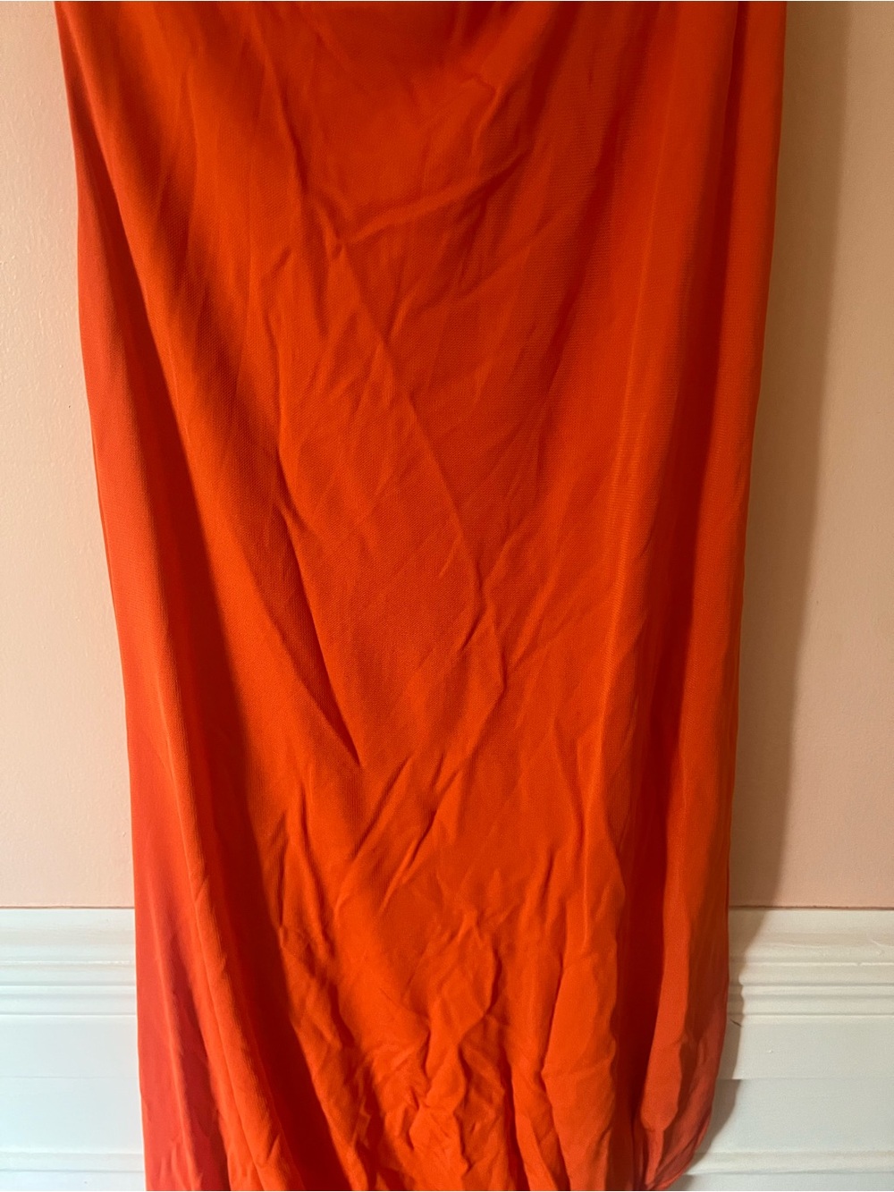 Dsquared2 Draped Orange Maxi Dress slinky chic runway luxury celeb blogger nwt L - Picture 9 of 11